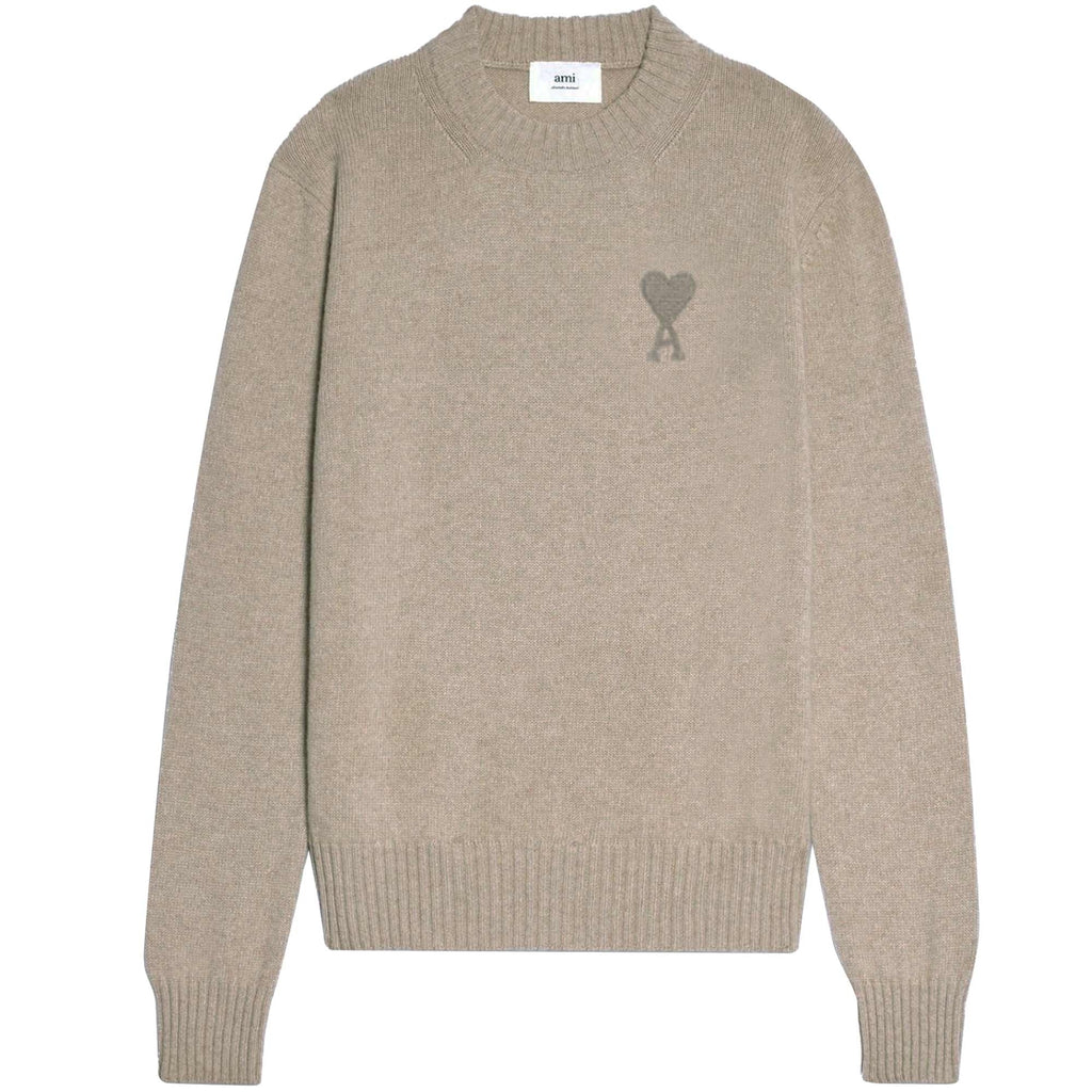 AMI Crew Neck Sweater - Beige