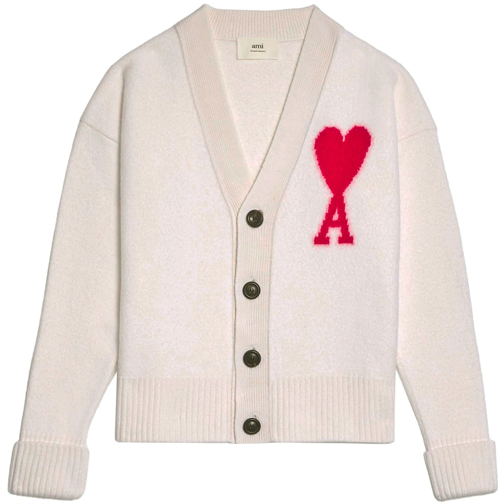 AMI De Coeur Cardigan - Off White