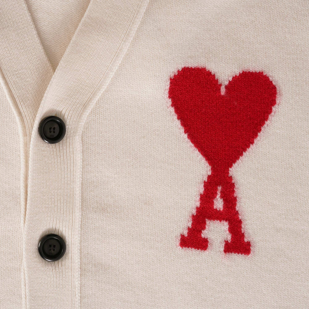 AMI De Coeur Cardigan - Off White