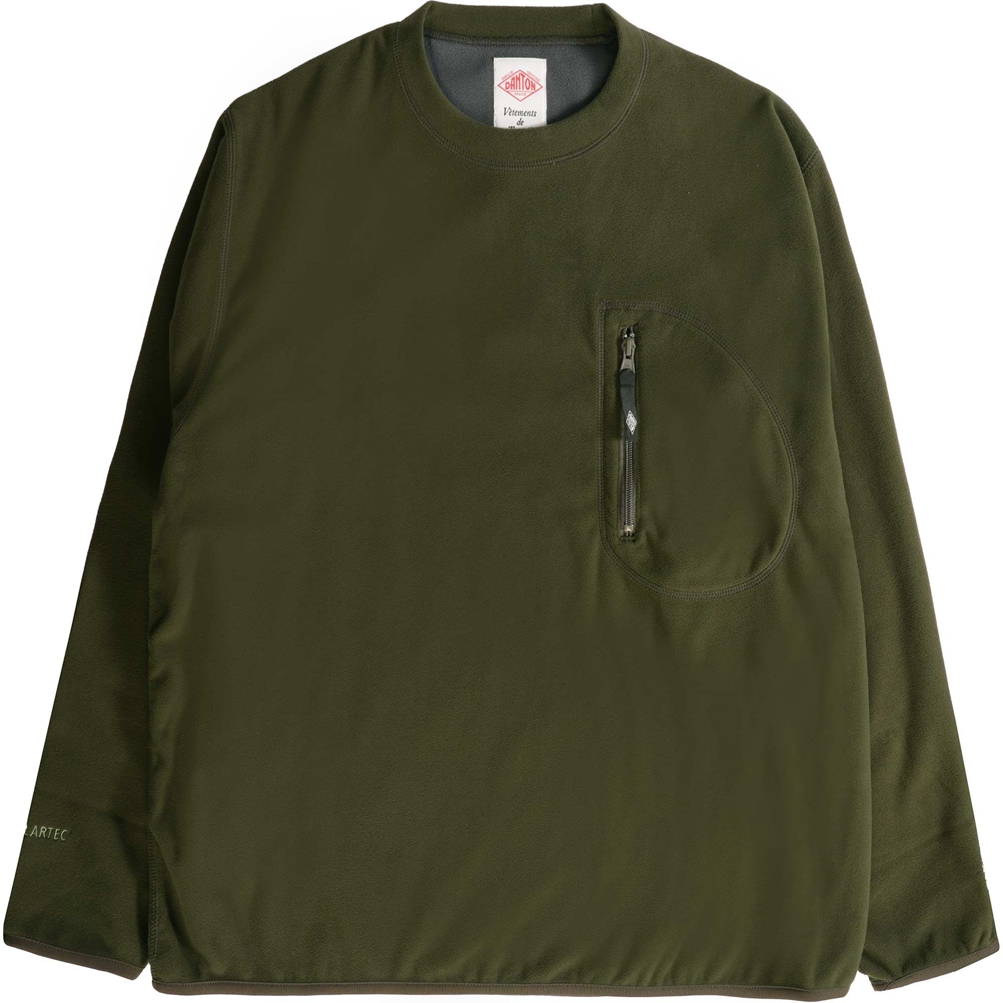 Danton Polartec Fleece Crew Neck Pullover - Olive