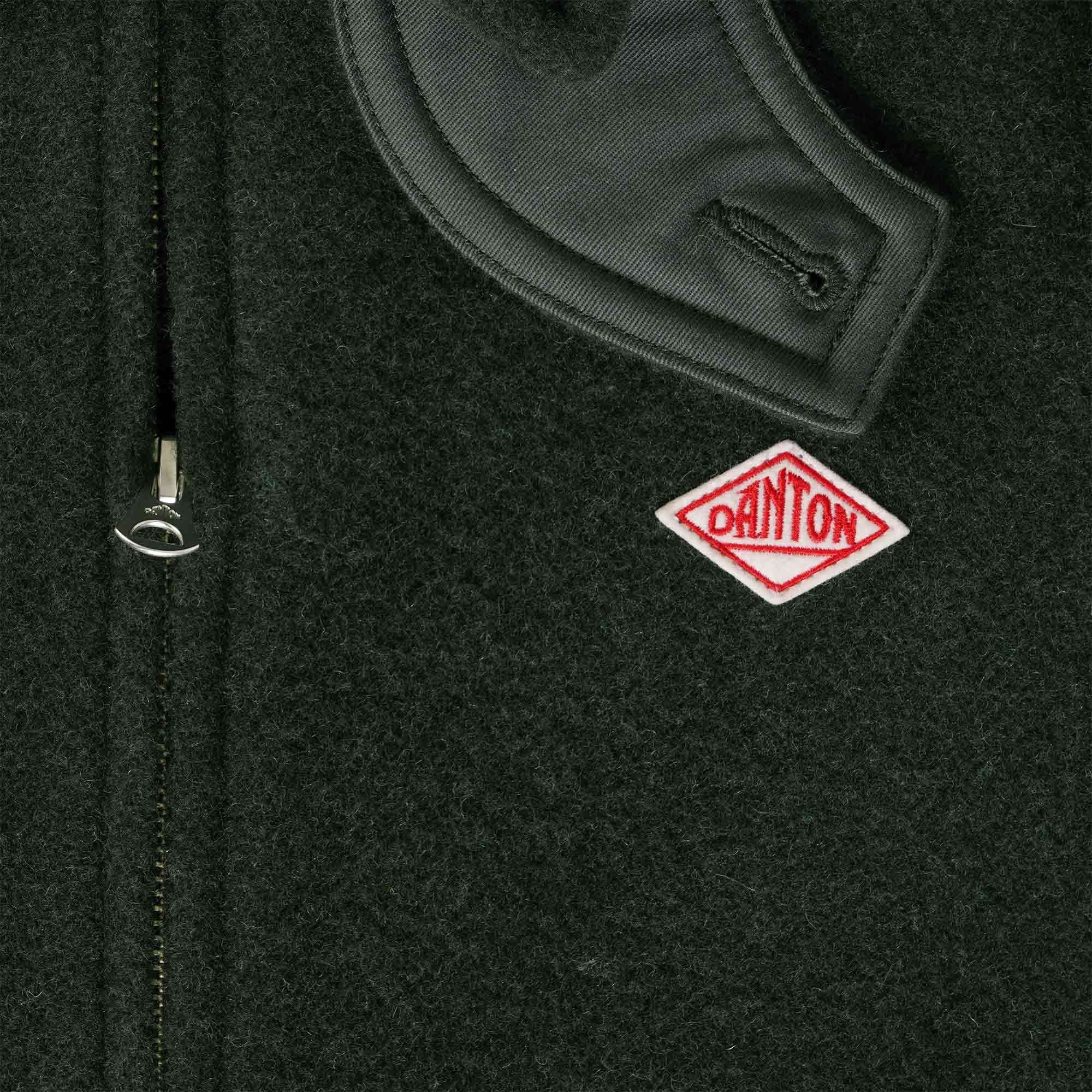 Danton Wool Light Pile Full Zip Blouson - Moss Green