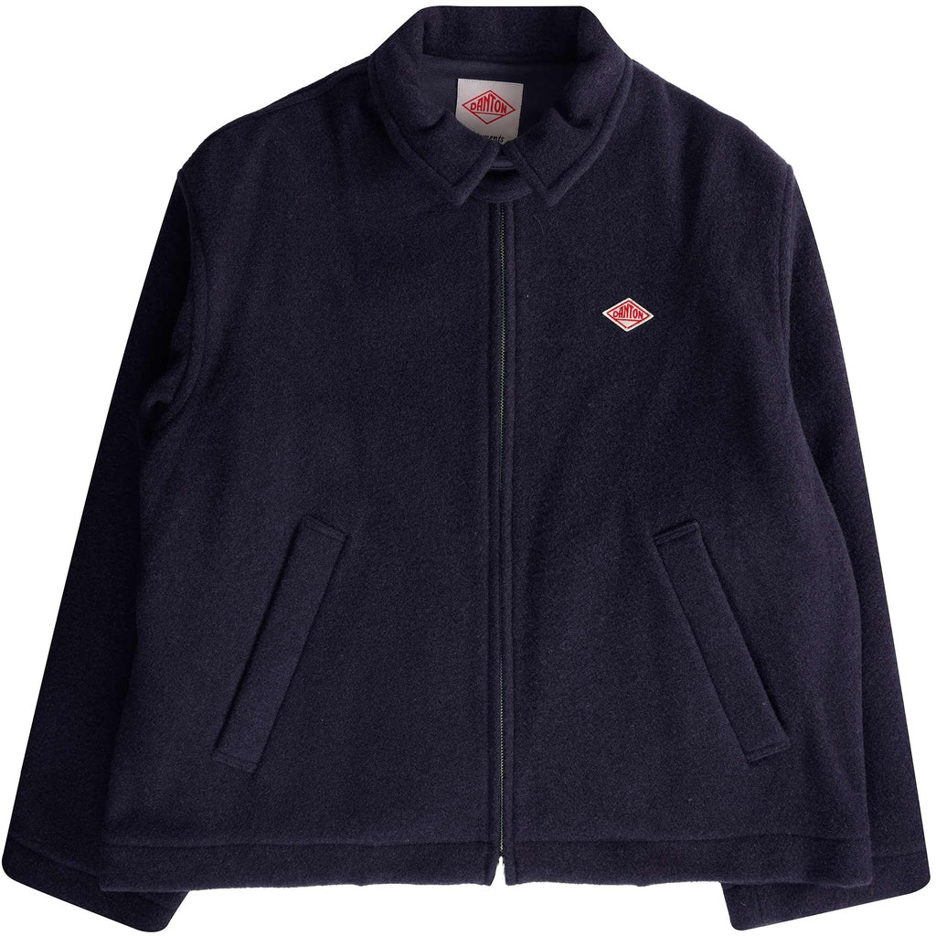 Danton Wool Light Pile Full Zip Blouson - Navy