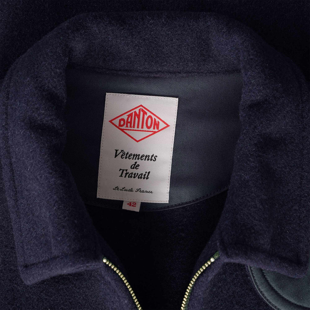 Danton Wool Light Pile Full Zip Blouson - Navy