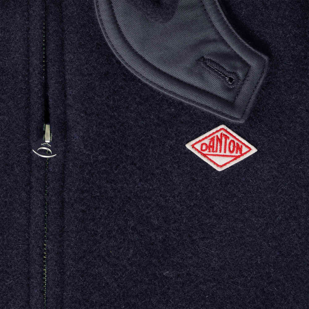 Danton Wool Light Pile Full Zip Blouson - Navy