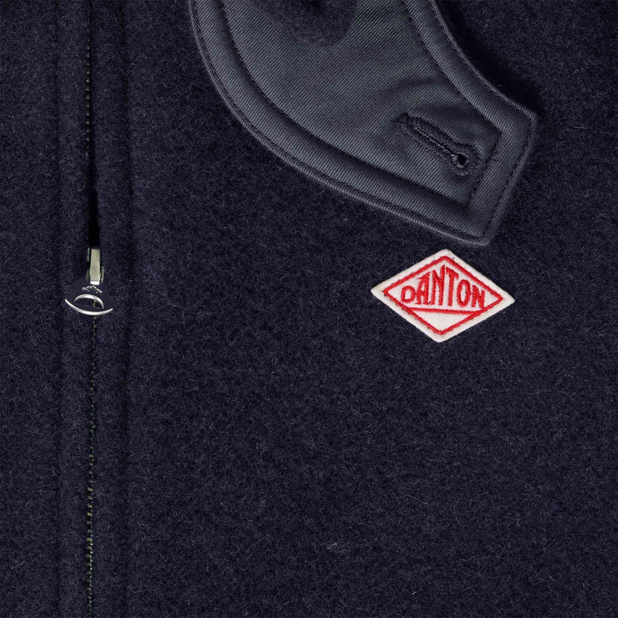 Danton Wool Light Pile Full Zip Blouson - Navy