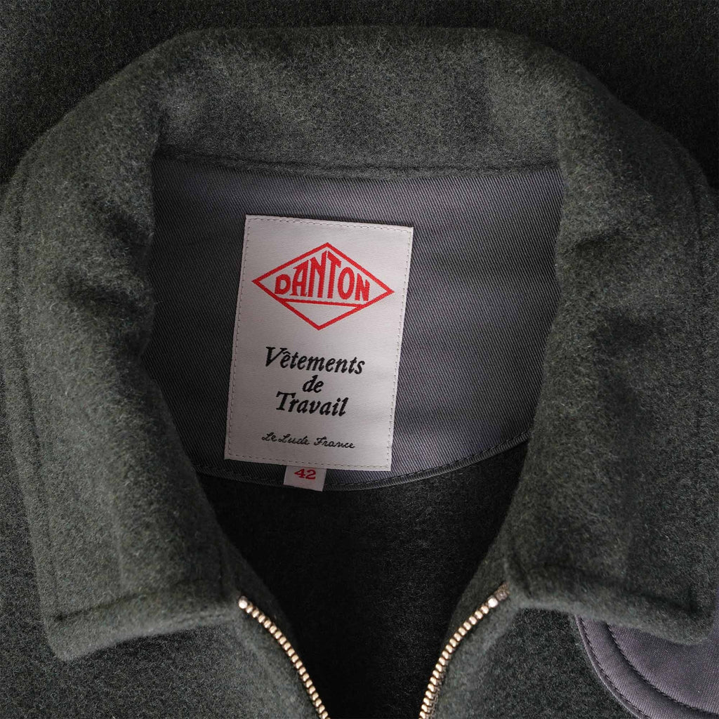 Danton Wool Light Pile Full Zip Blouson - Grey