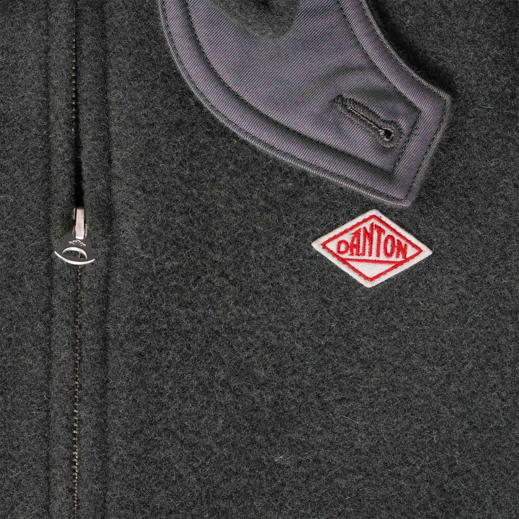 Danton Wool Light Pile Full Zip Blouson - Grey