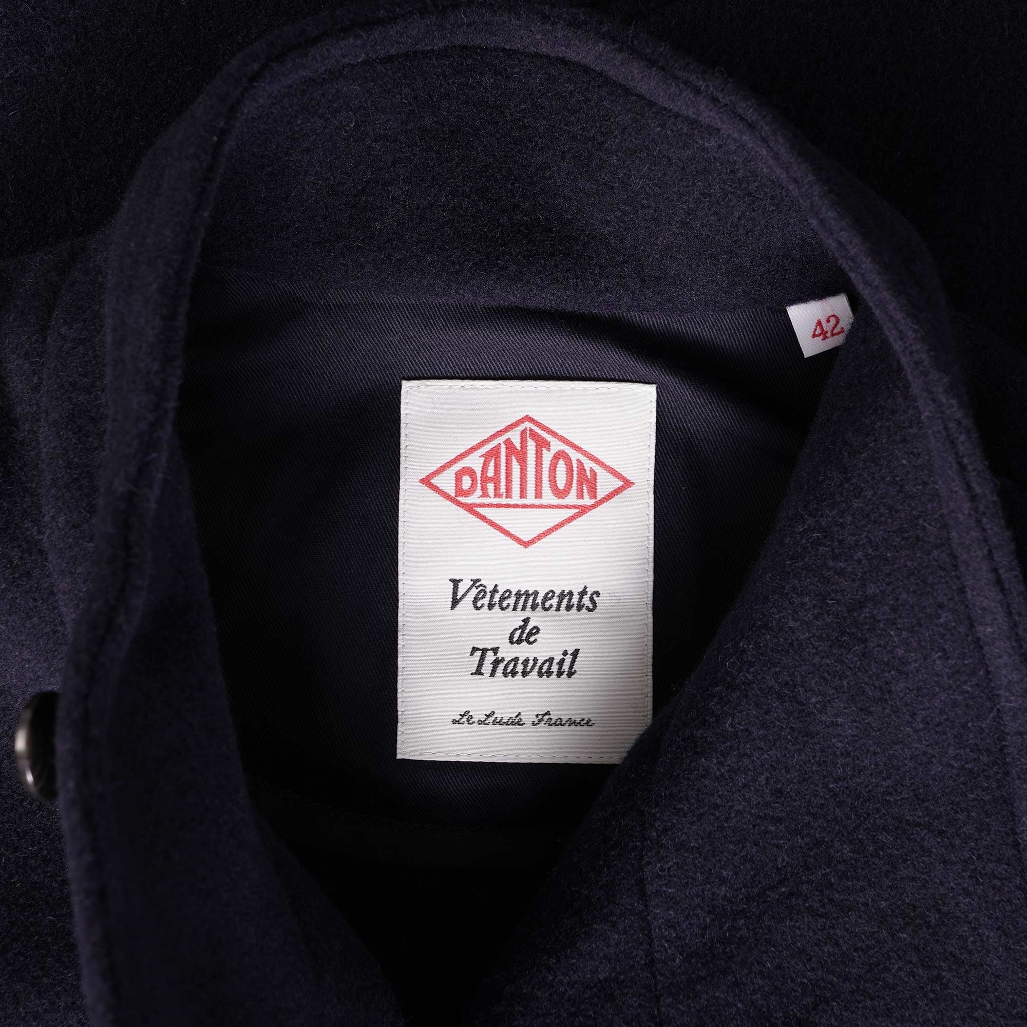 Danton Wool Light Pile Stand Collar Coat - Navy – Stuarts London