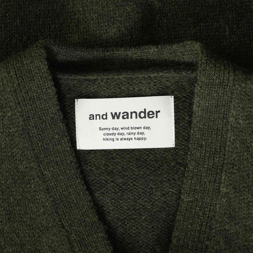 And Wander Shetland Cardigan - Khaki