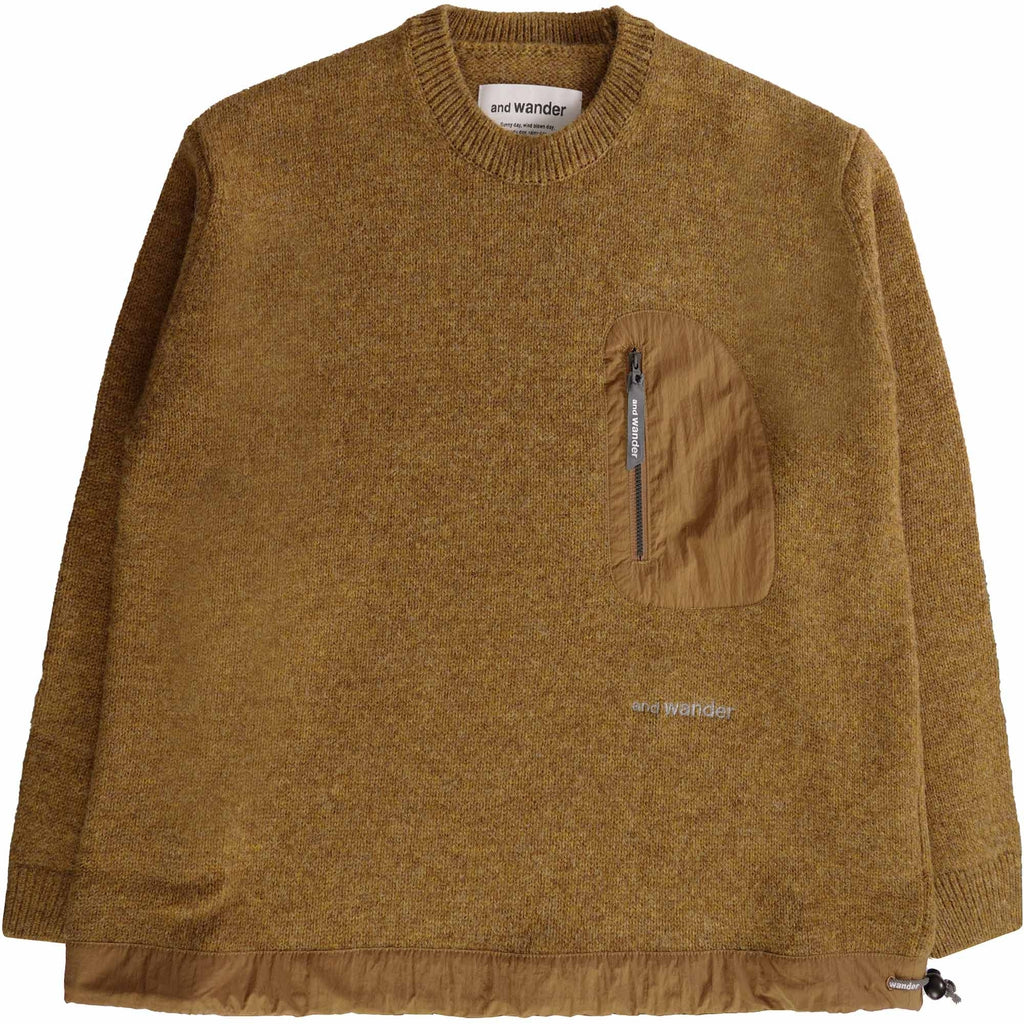 And Wander Shetland Sweater - Camel