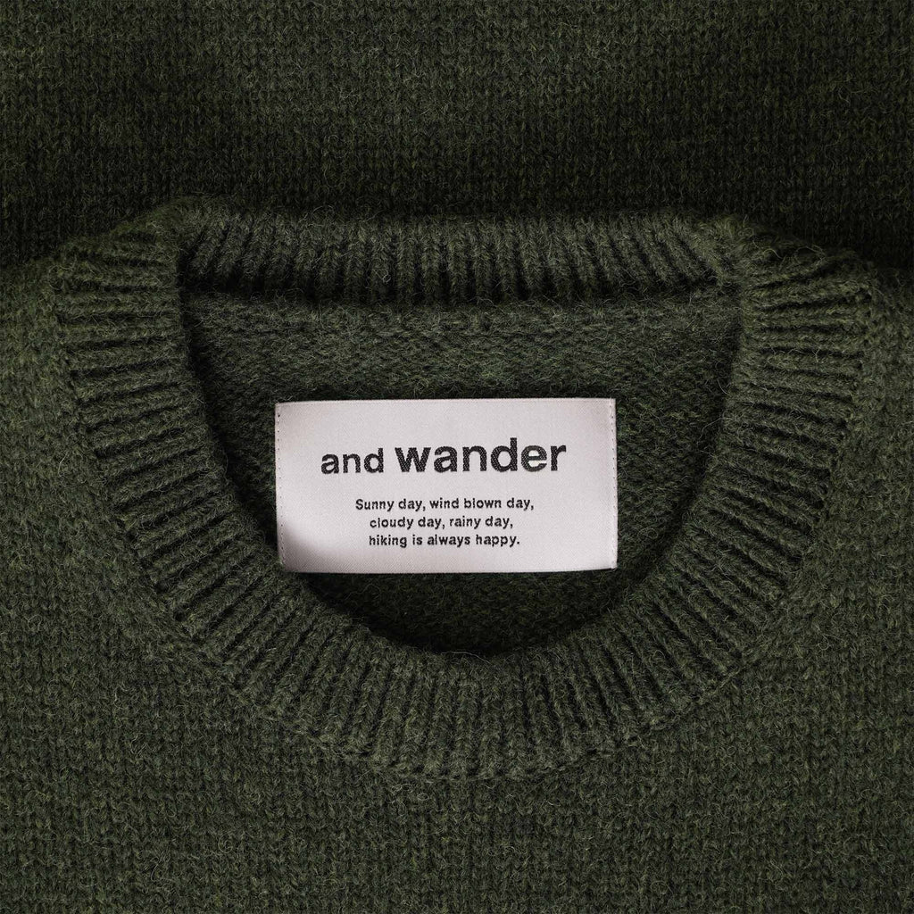And Wander Shetland Sweater - Khaki