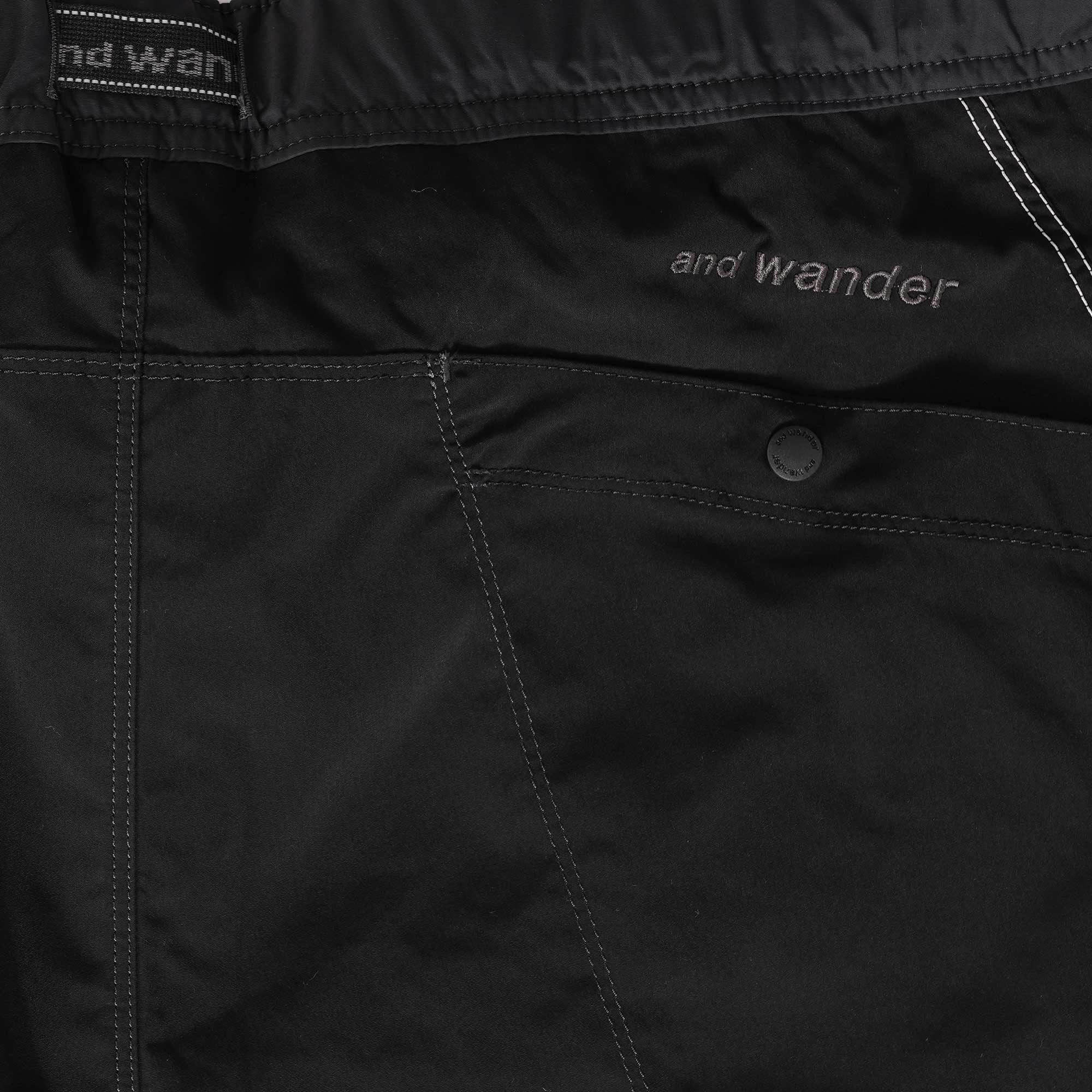 And Wander Double Pocket Pants - Black
