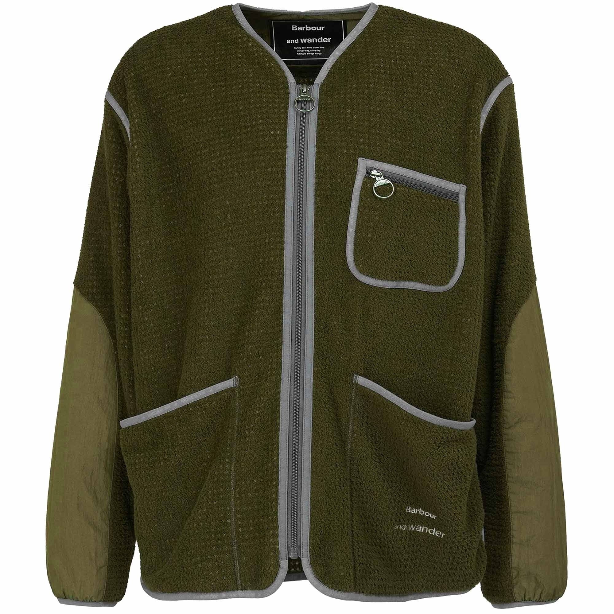 Barbour x And Wander Fleece - Olive – Stuarts London