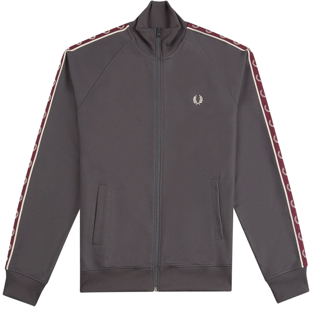 Fred Perry Contrast Tape Track Jacket - Gunmetal