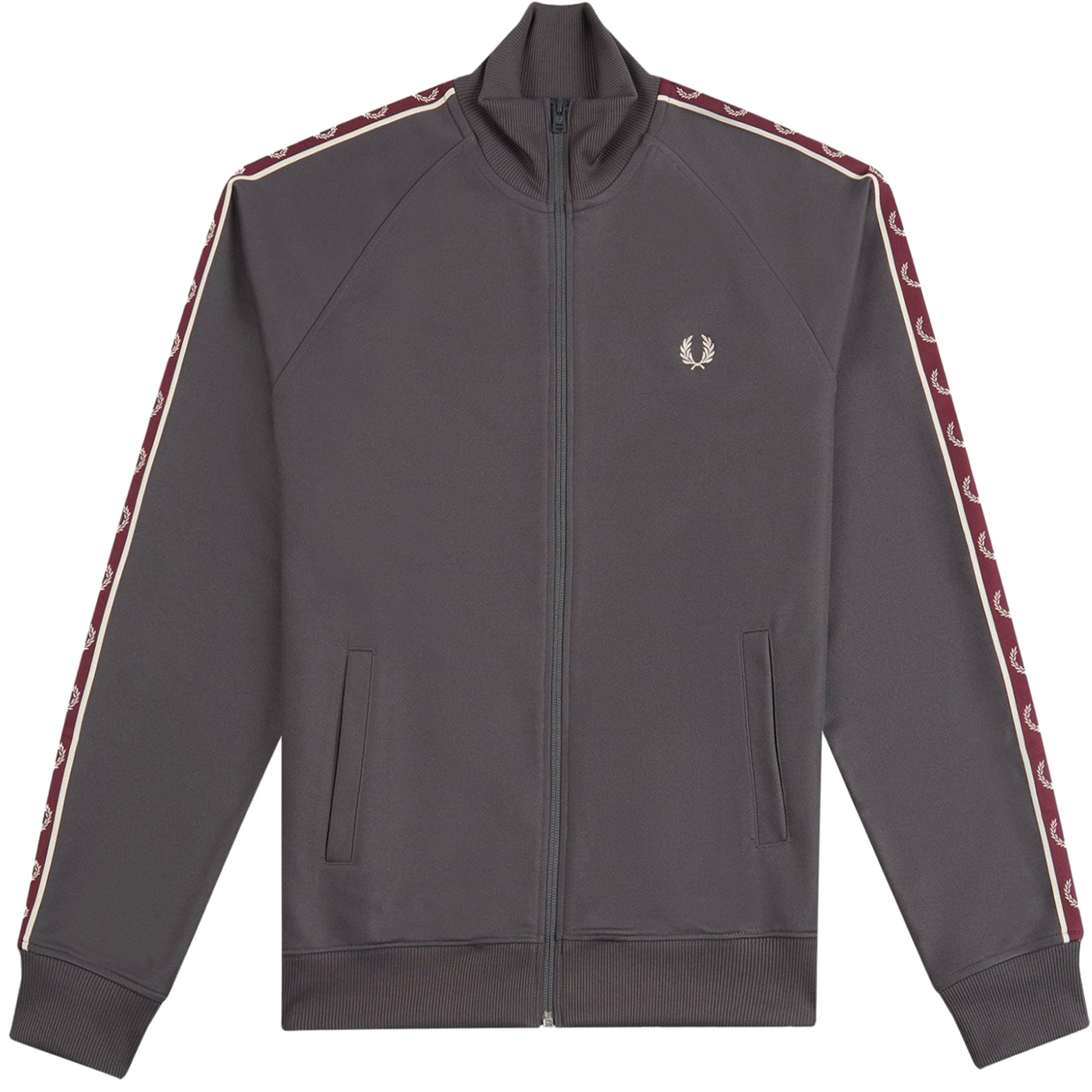 Fred Perry Contrast Tape Track Jacket - Gunmetal