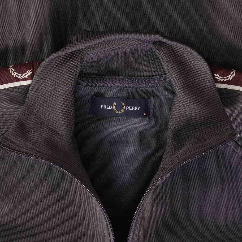 Fred Perry Contrast Tape Track Jacket - Gunmetal