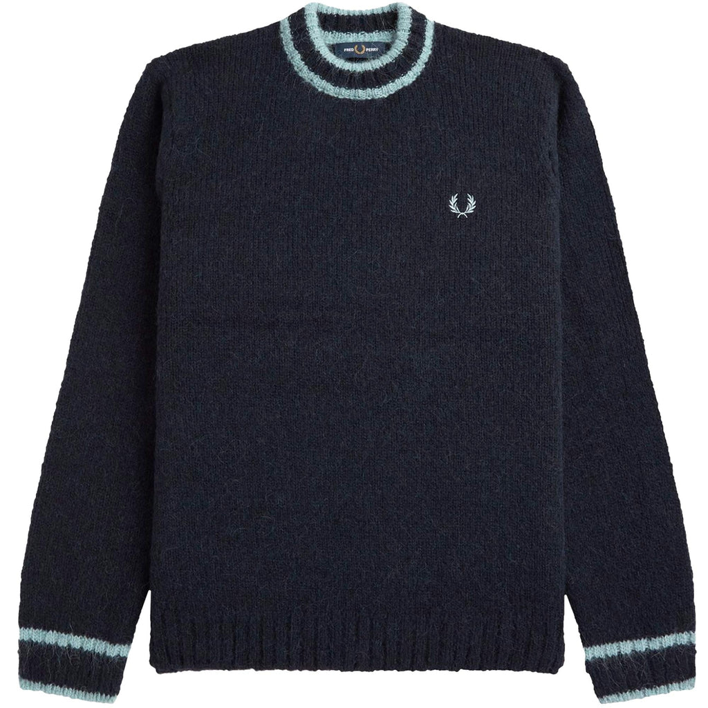 Fred Perry Alpaca Blend Crew Neck Jumper - Navy