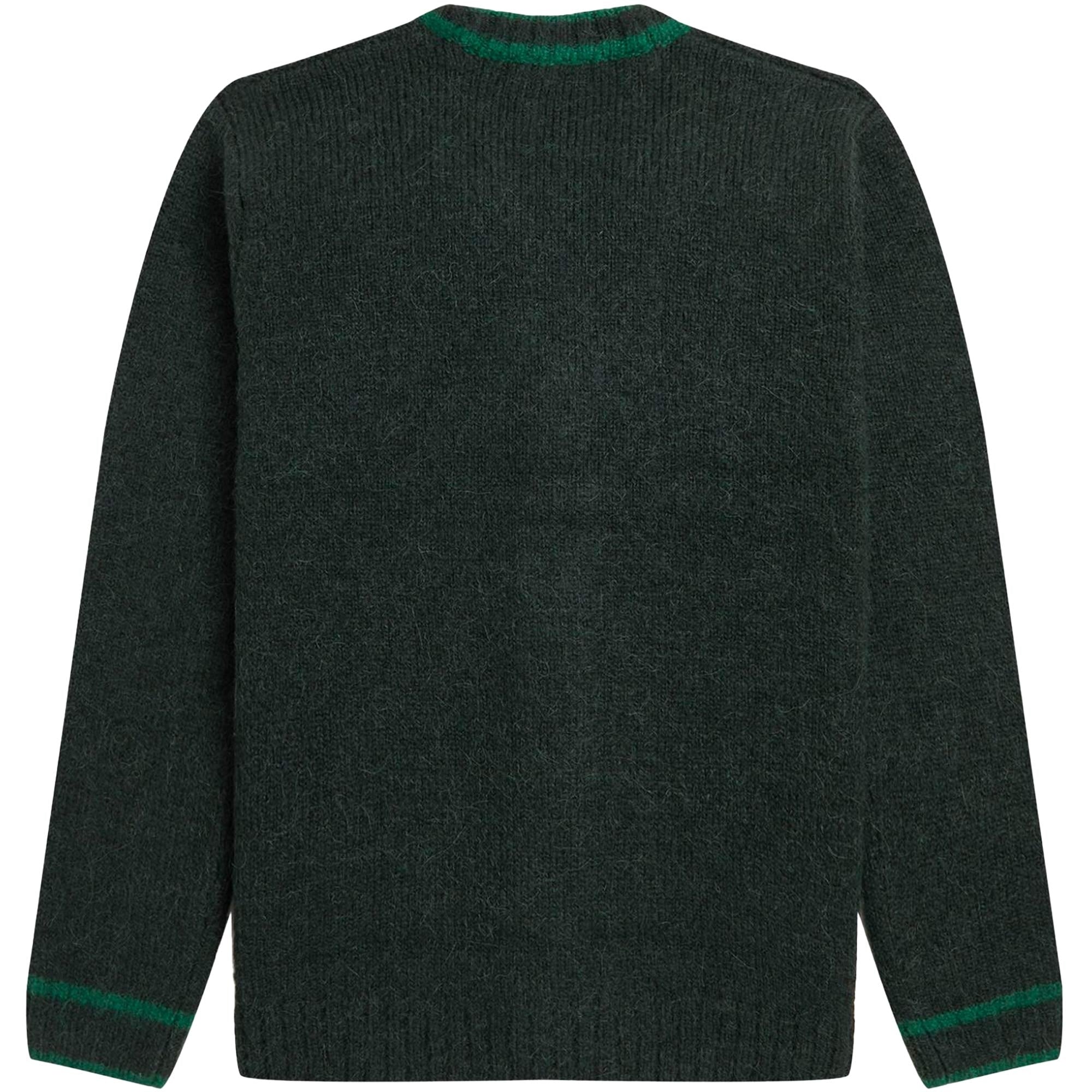 フレッドペリー　Alpaca Blend Cardigan Fred Perry Alpaca Blend Cardigan - Night Green – Stuarts London