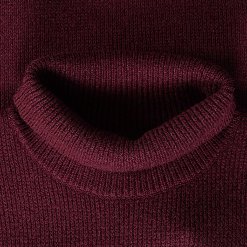 Fred Perry Laurel Wreath Roll Neck Jumper - Oxblood
