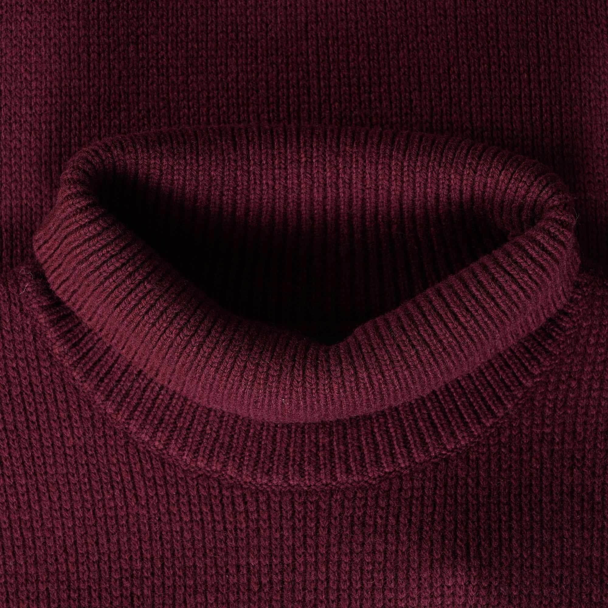 Fred Perry Laurel Wreath Roll Neck Jumper - Oxblood