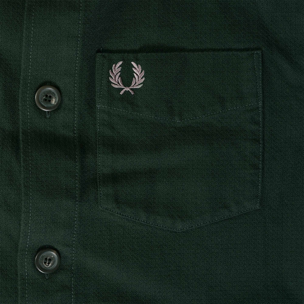 Fred Perry Wool Blend Overshirt - Night Green