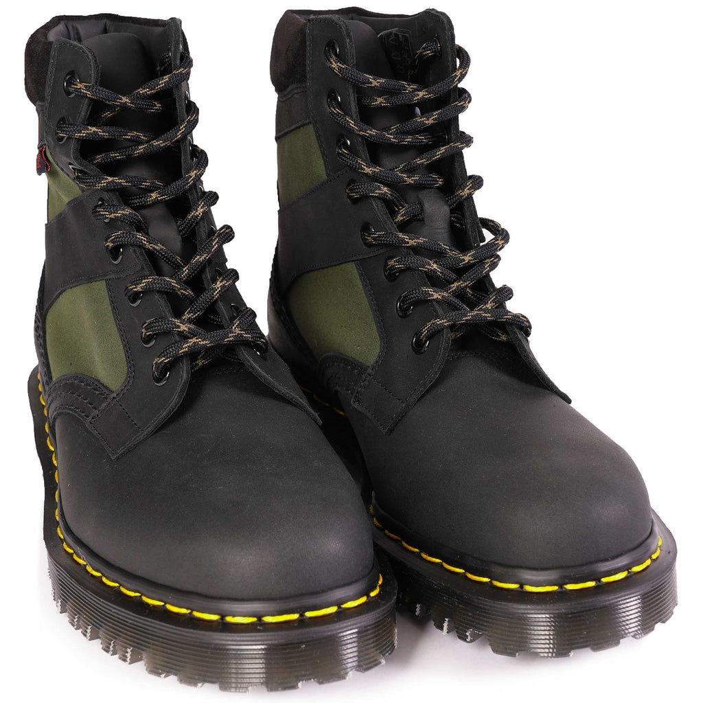 1460 Made In England Padded Panel Lace Up Boots - Black/Olive