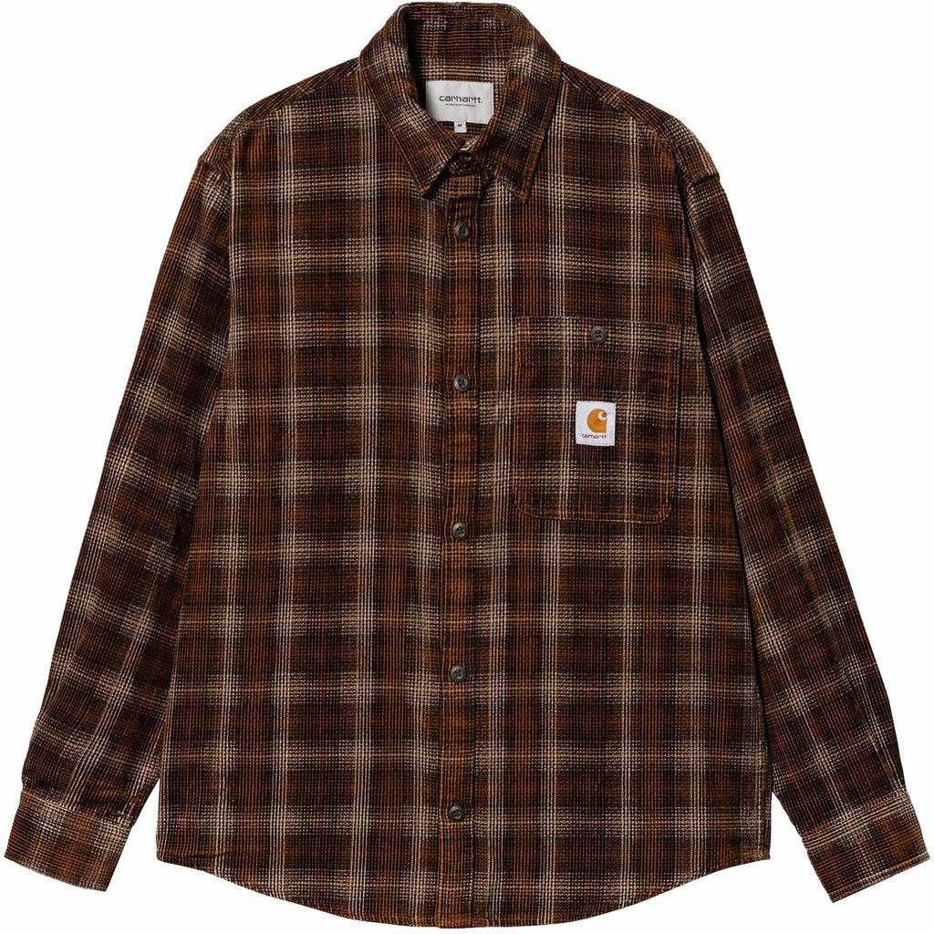 Carhartt WIP Long Sleeve Flint Shirt - Hamilton Brown
