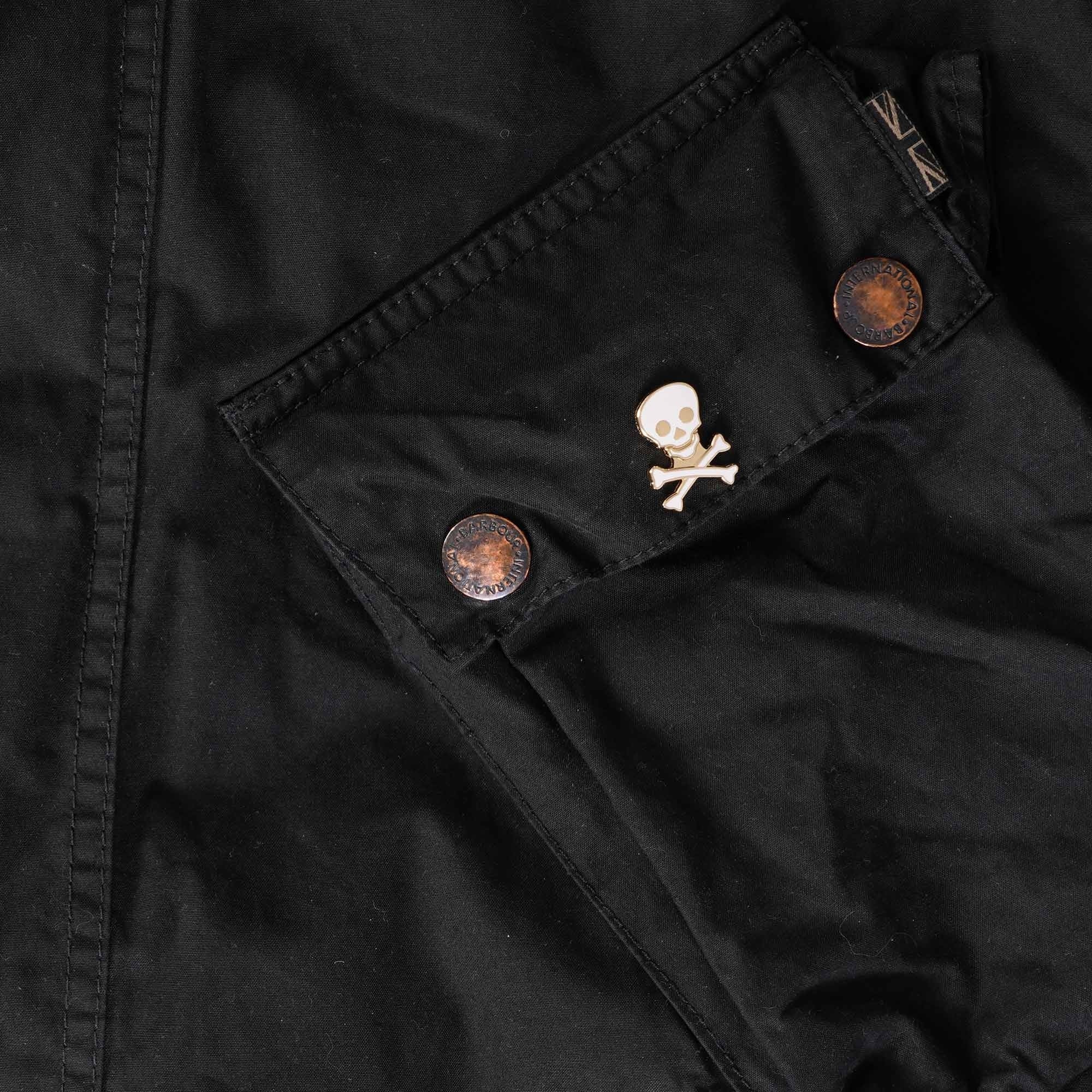 Barbour International Distressed Wax Jacket - Black