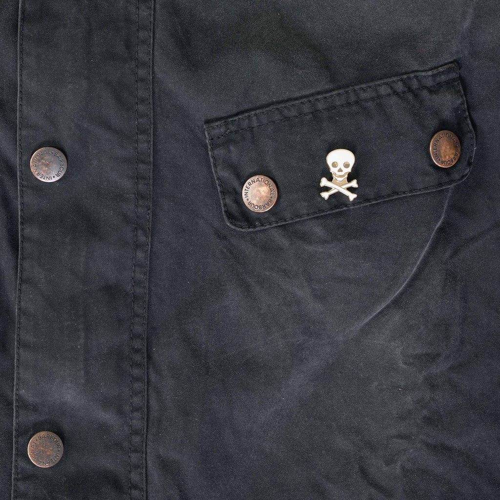Barbour International Distressed Duke Wax Jacket - Navy