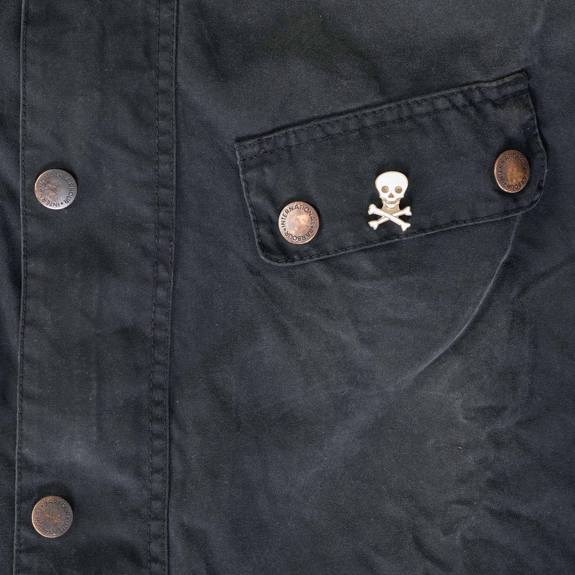 Barbour International Distressed Duke Wax Jacket - Navy
