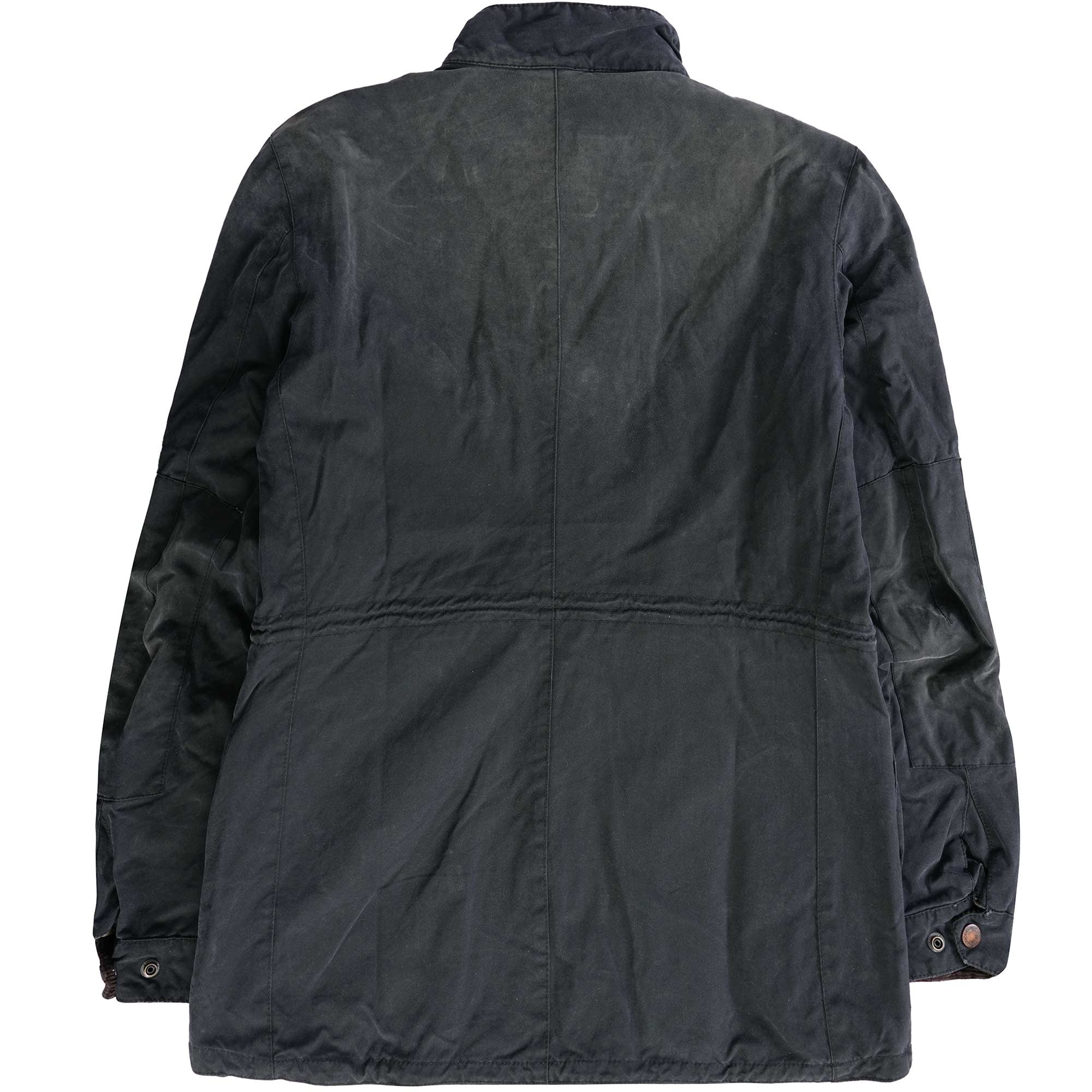Barbour International Distressed Duke Wax Jacket - Navy