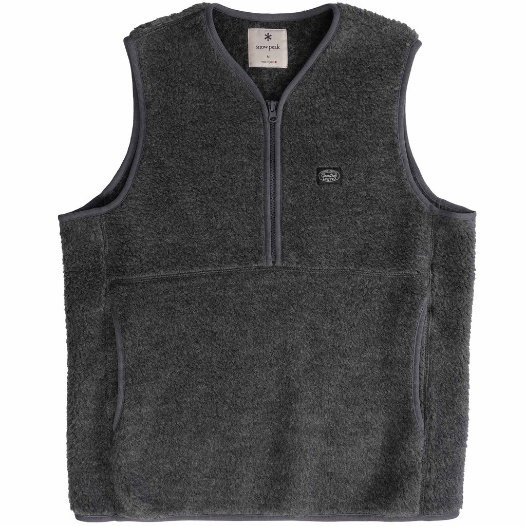 Snow Peak Wool Fleece Vest - Charcoal