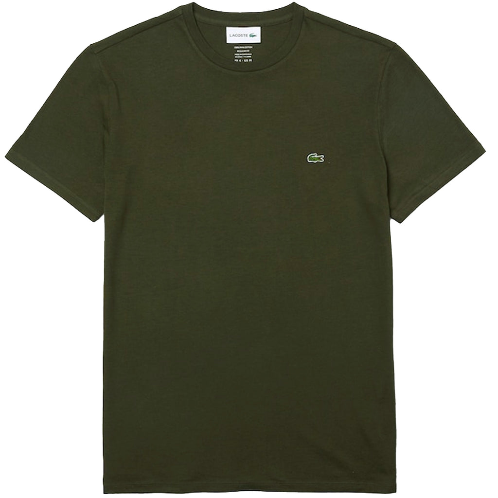 Lacoste Crew Neck Pima Cotton Jersey T-shirt - Khaki