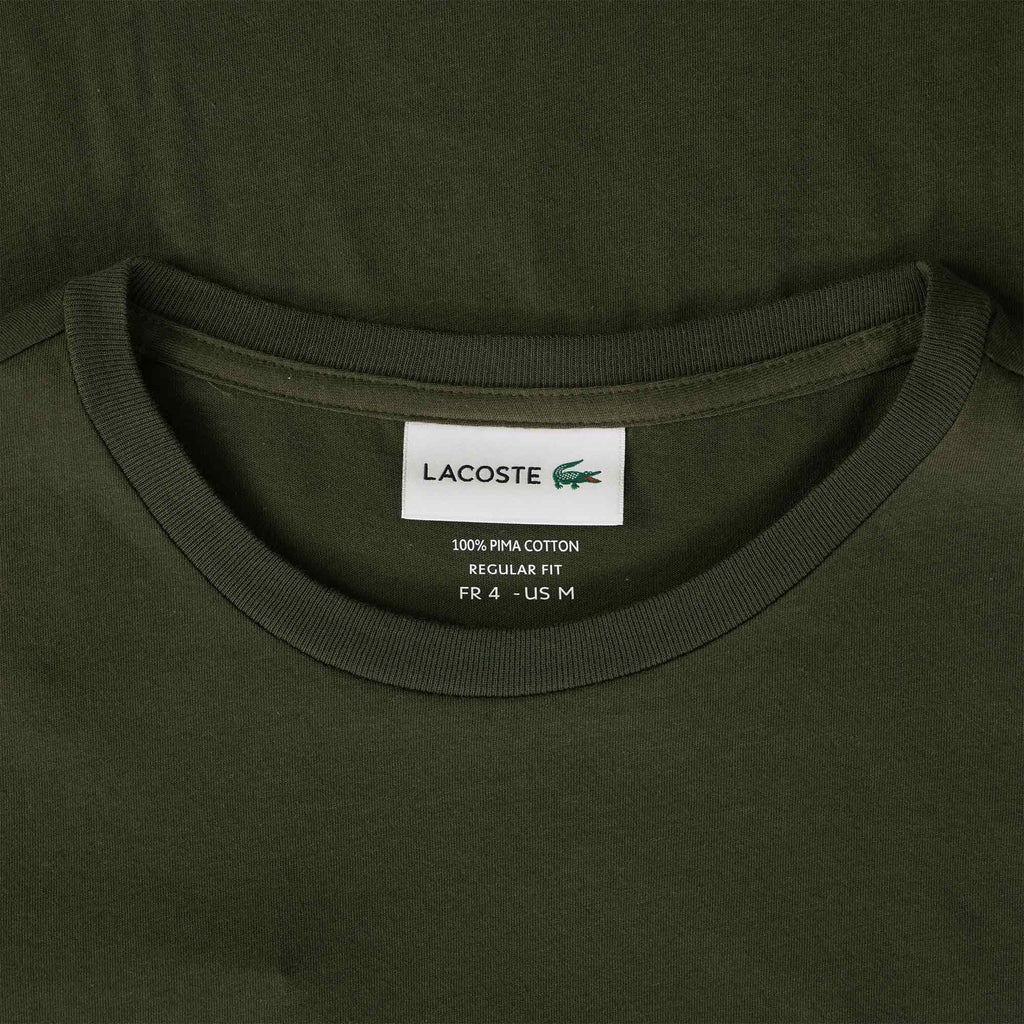 Lacoste Crew Neck Pima Cotton Jersey T-shirt - Khaki