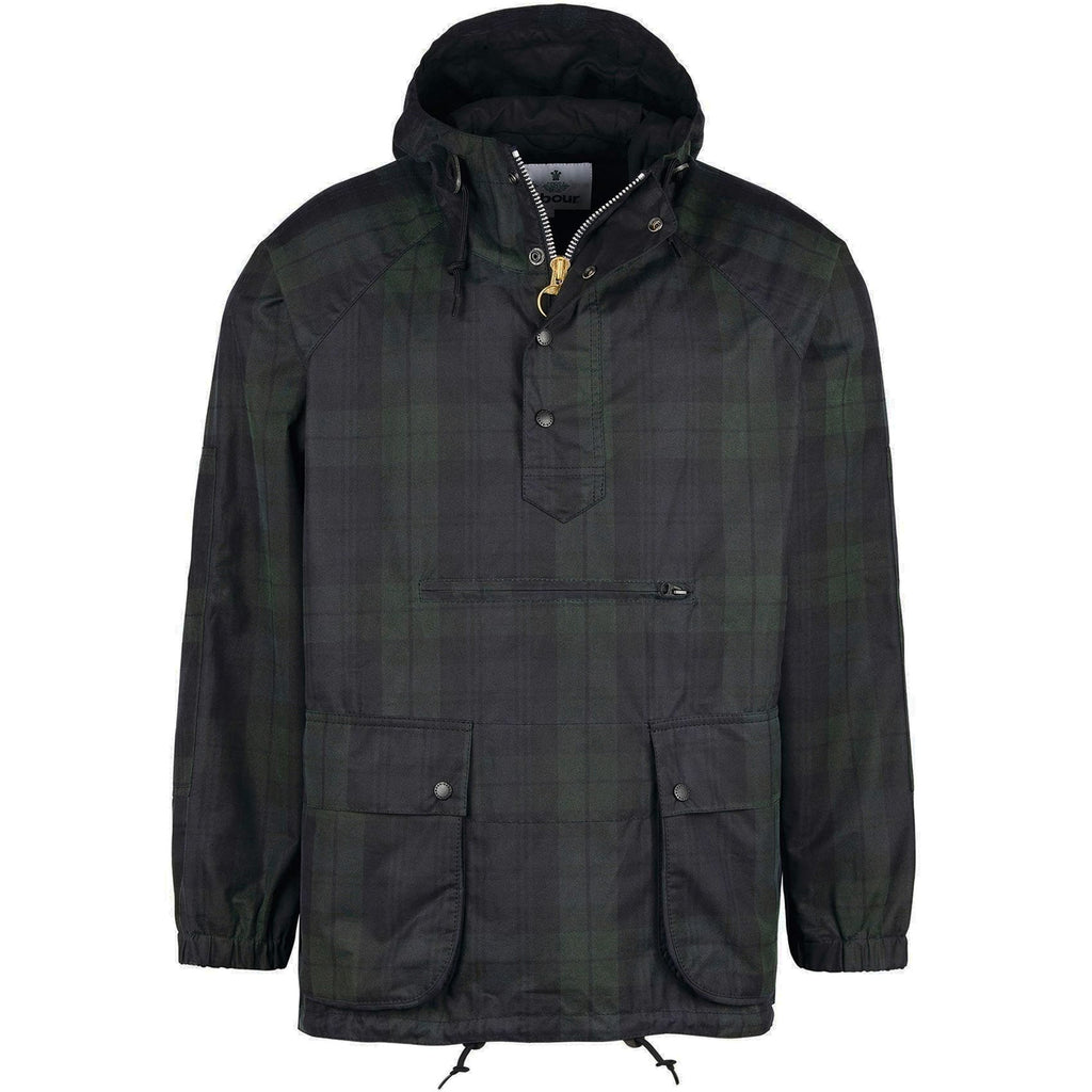 Barbour Slim Line Blackwatch Overhead Wax Jacket - Black