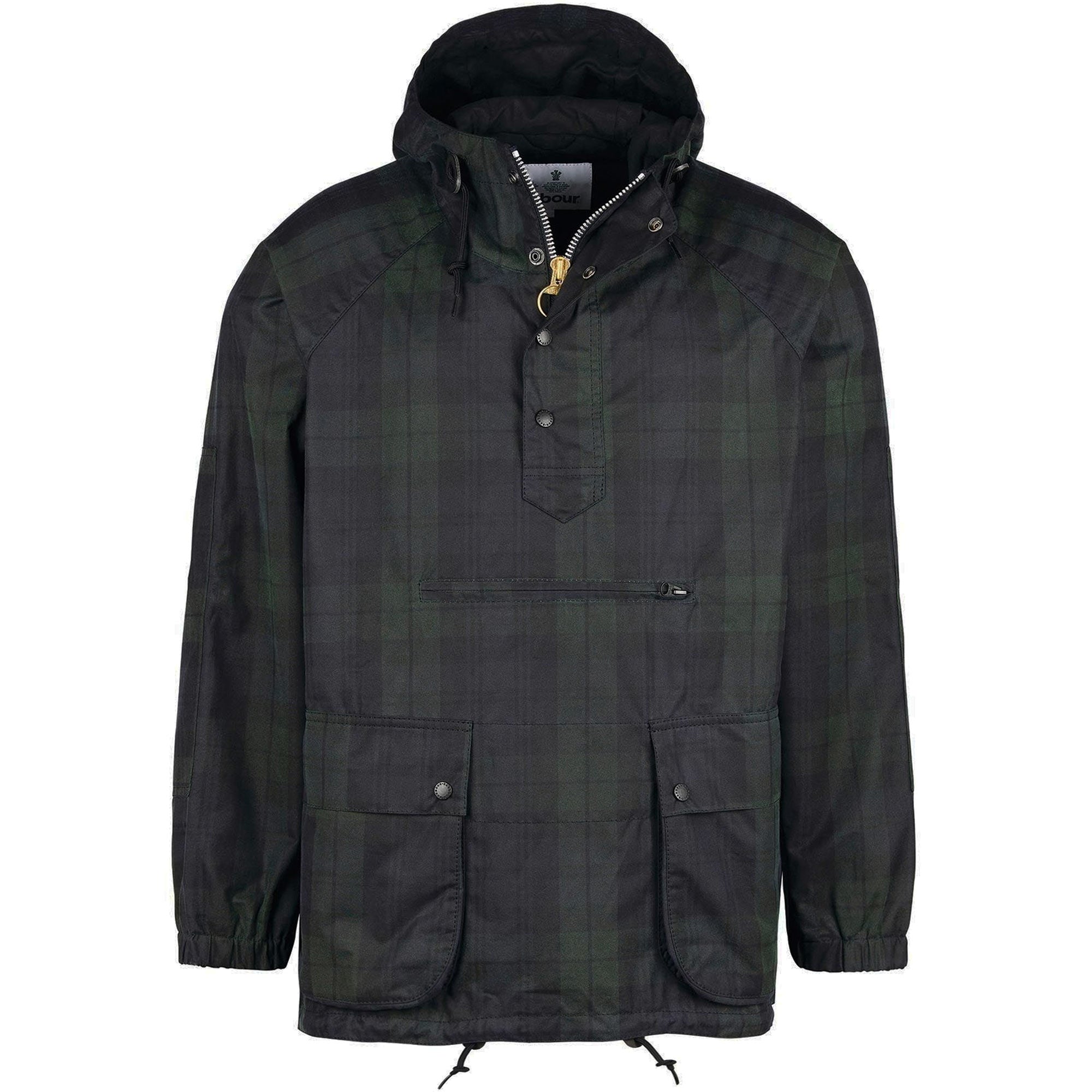 Barbour Slim Line Blackwatch Overhead Wax Jacket - Black