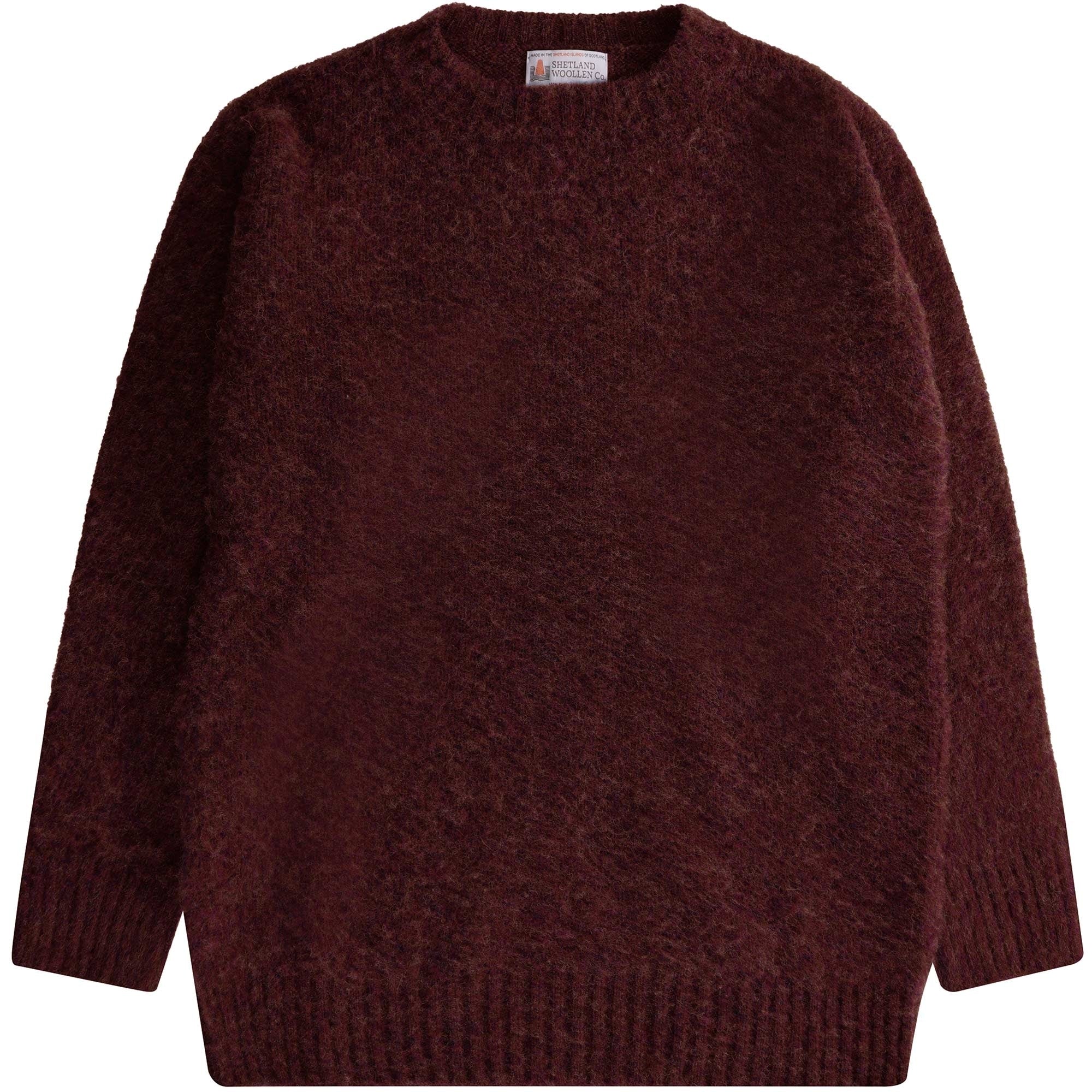 Shetland Woollen Co Shaggy Crew Knit - Ruby