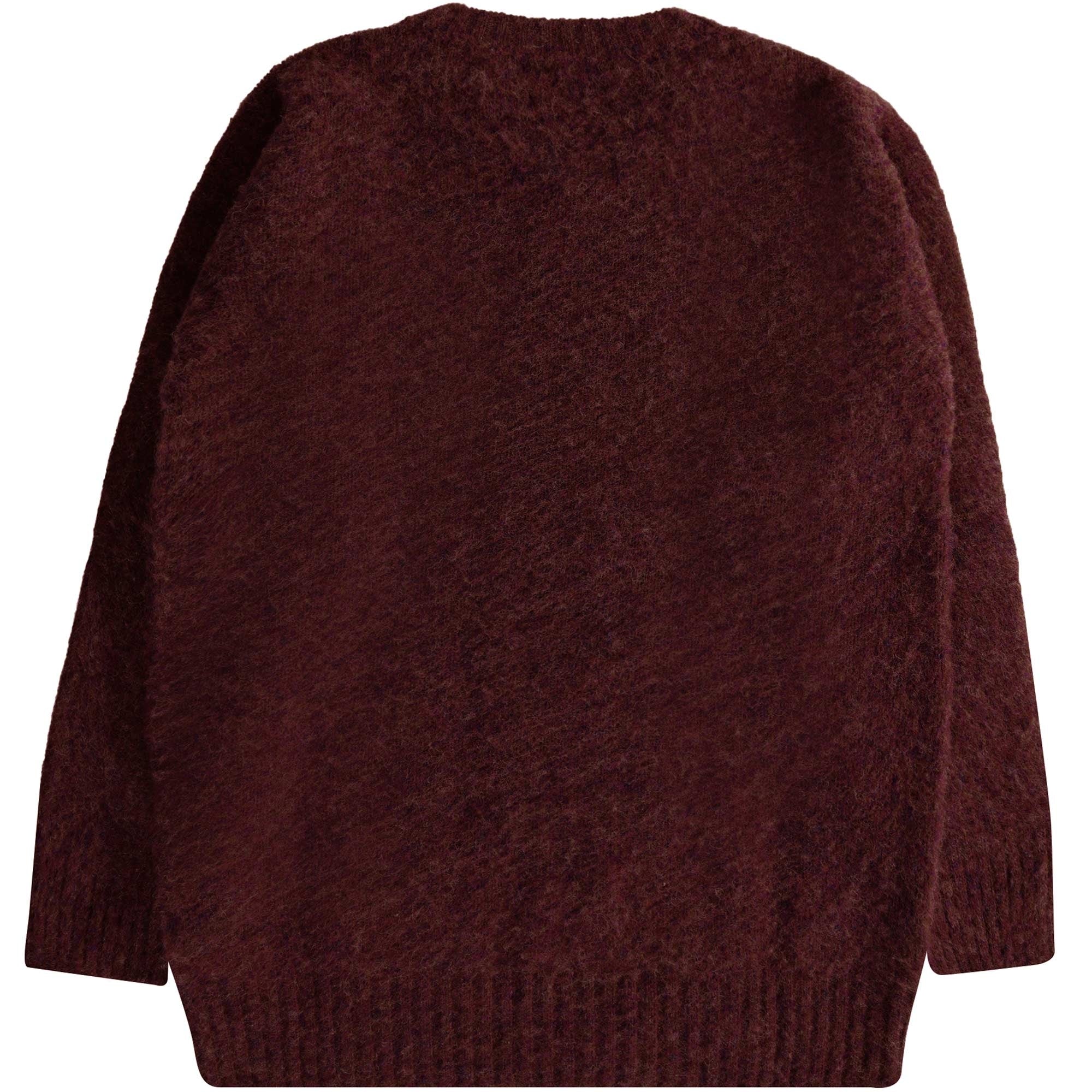 Shetland Woollen Co Shaggy Crew Knit - Ruby