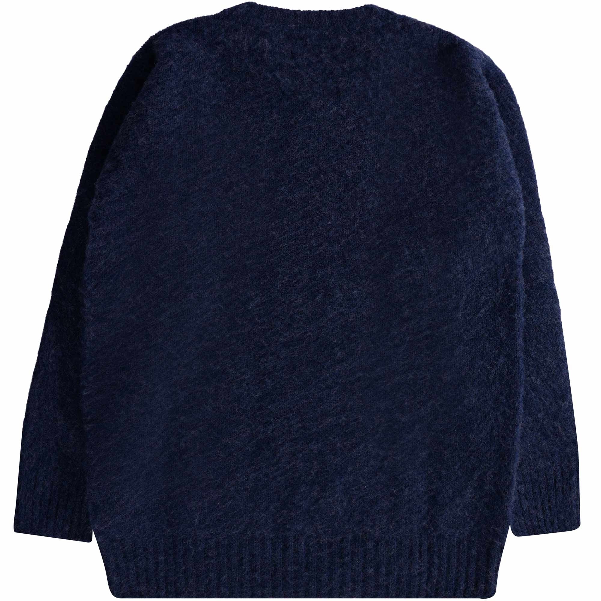 Shetland Woollen Co Shaggy Crew Knit - Admiral