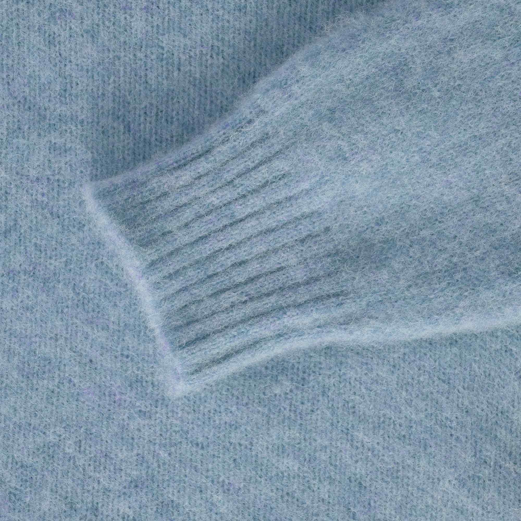 Shetland Woollen Co Shaggy Crew Knit - Sky