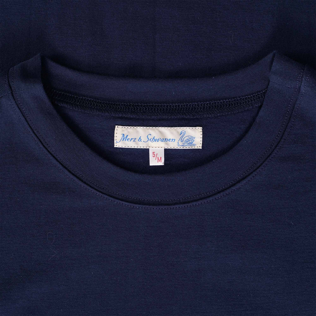 Merz b Schwanen Loopwheeled T-Shirt - Ink Blue