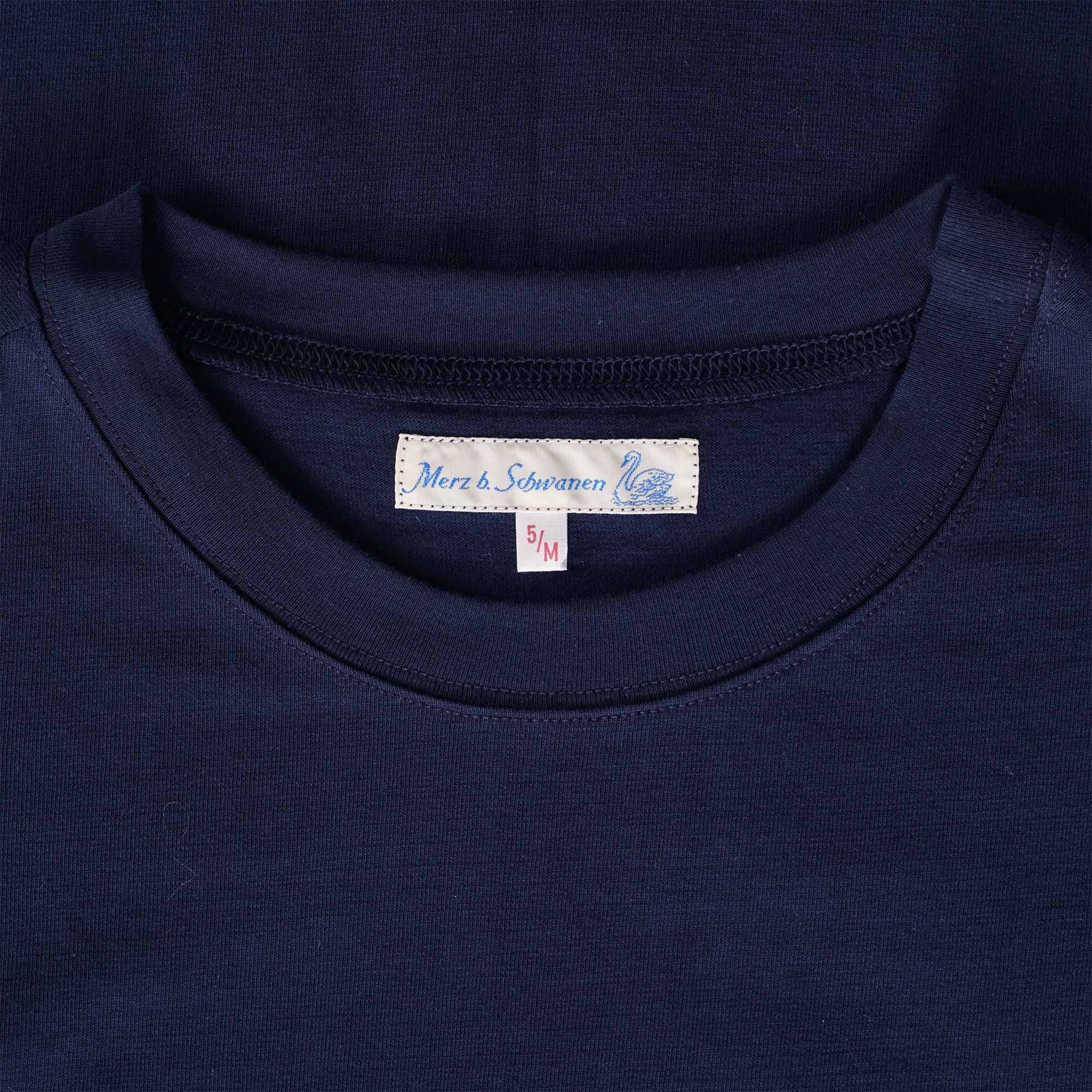 Merz b Schwanen Loopwheeled T-Shirt - Ink Blue