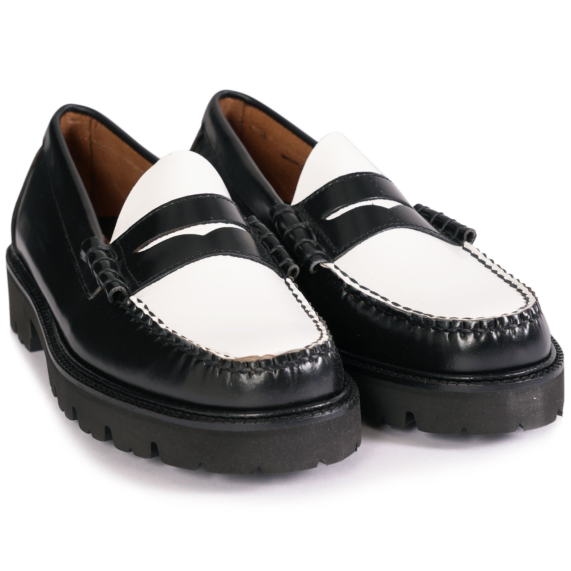 G.H. Bass Weejun 90s Larson Penny Loafers - Black/White