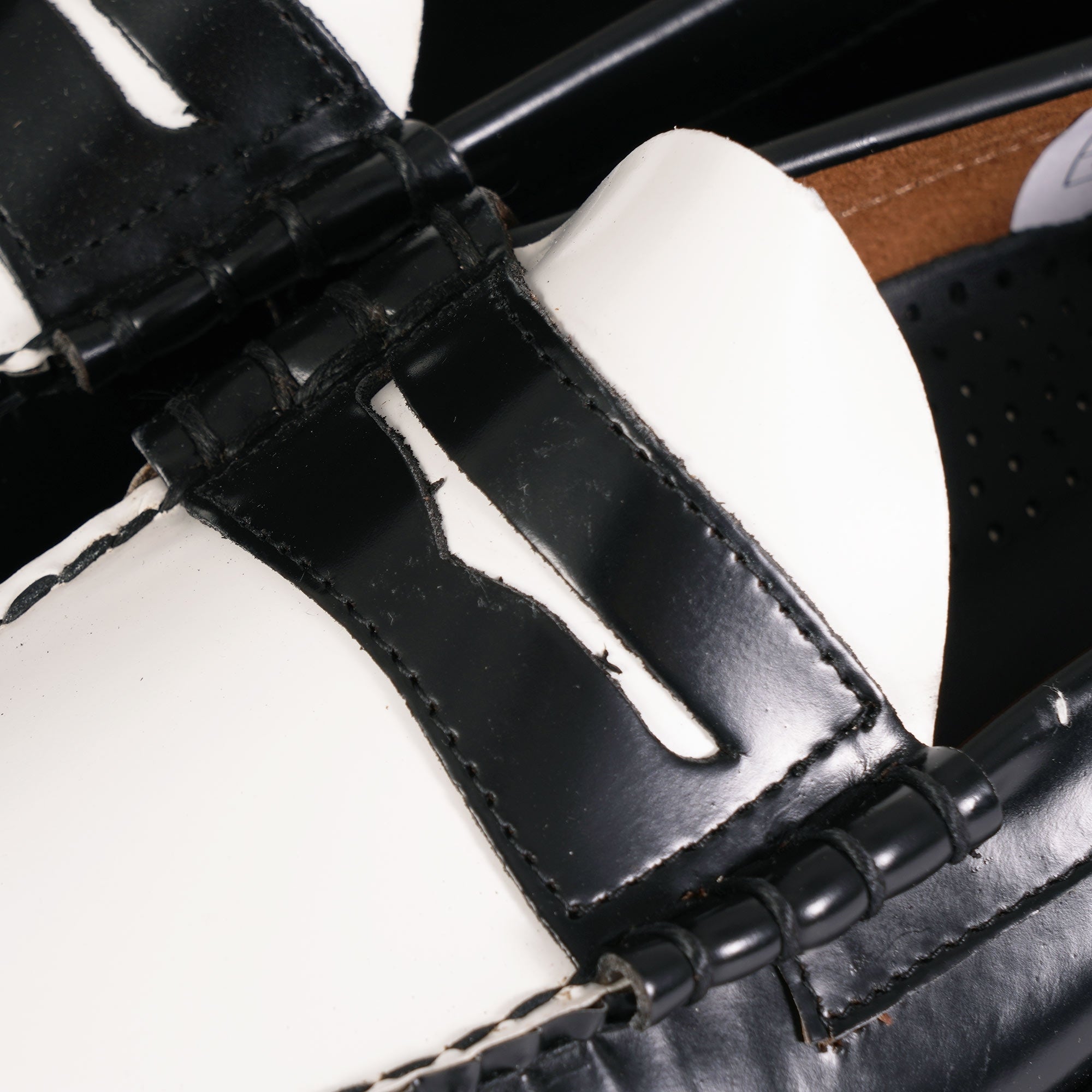 G.H. Bass Weejun 90s Larson Penny Loafers - Black/White
