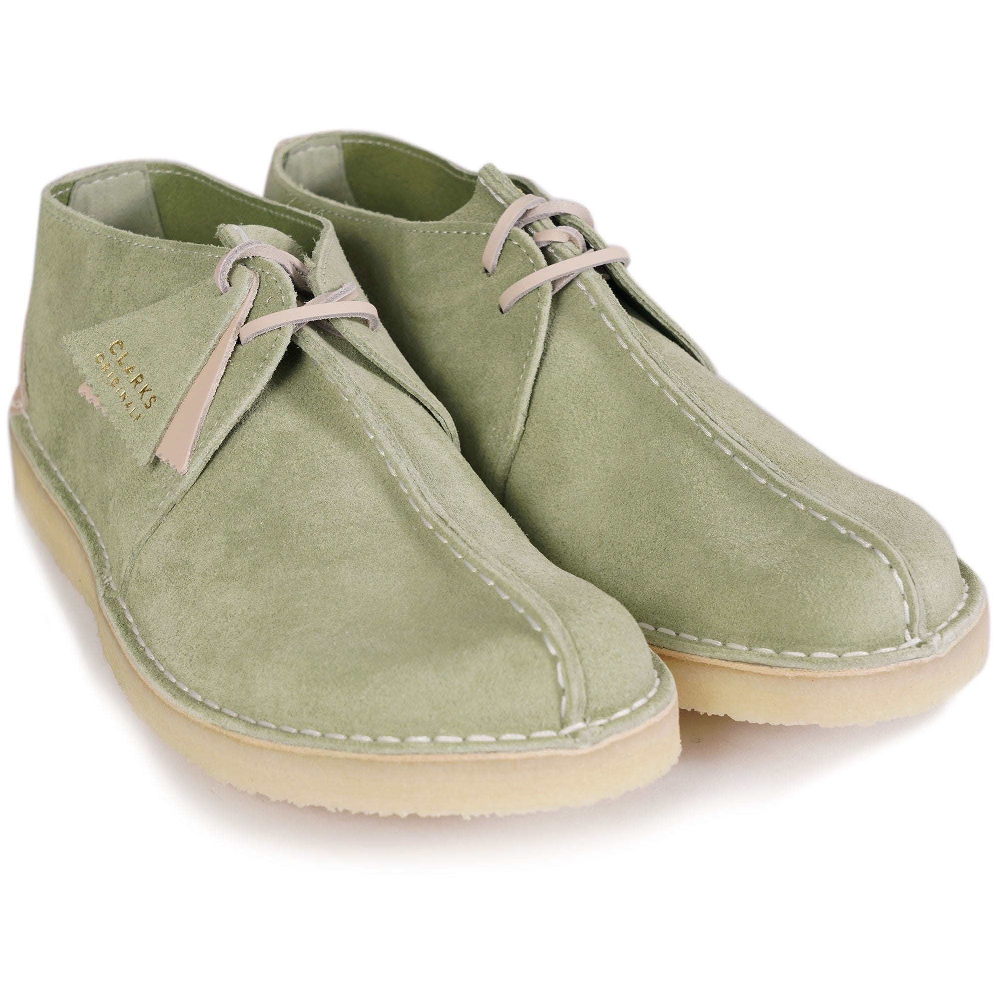 Clarks Originals Desert Trek Shoes - Pale Green
