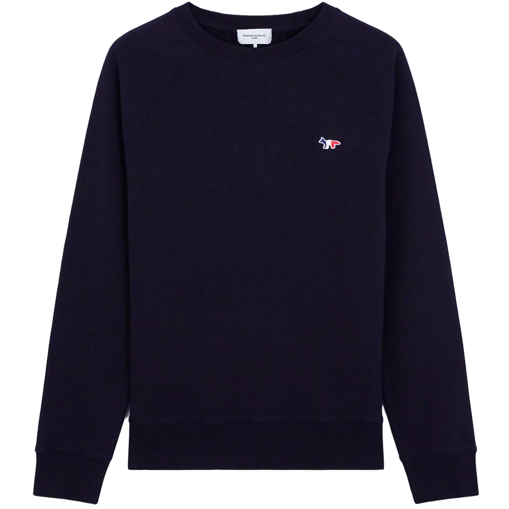 Maison Kitsune Tricolour Fox Patch Clean Sweatshirt - Navy