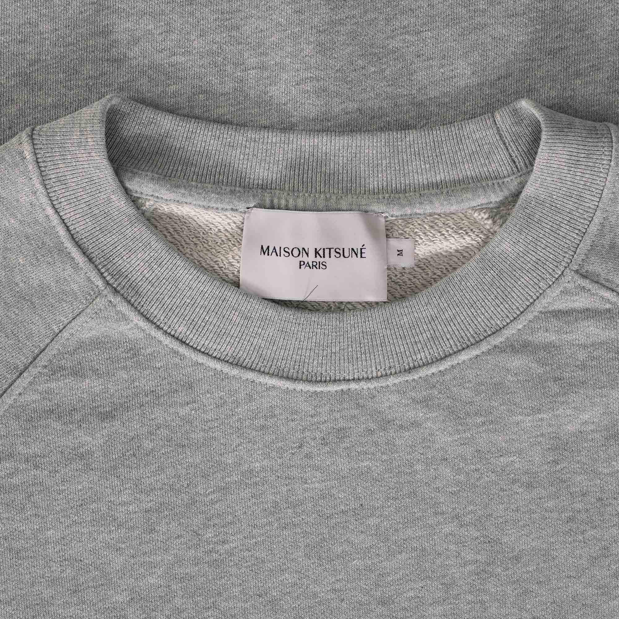 Maison Kitsune Tricolour Fox Patch Clean Sweatshirt - Grey