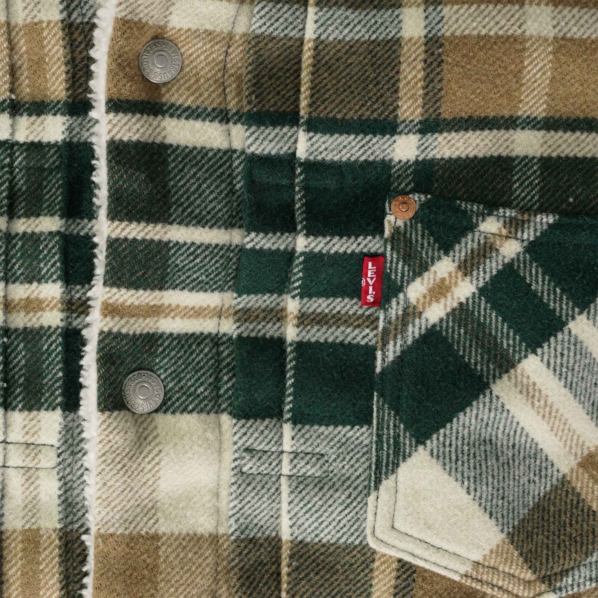 Levi's® Type 1 Sherpa Trucker Jacket - Plaid