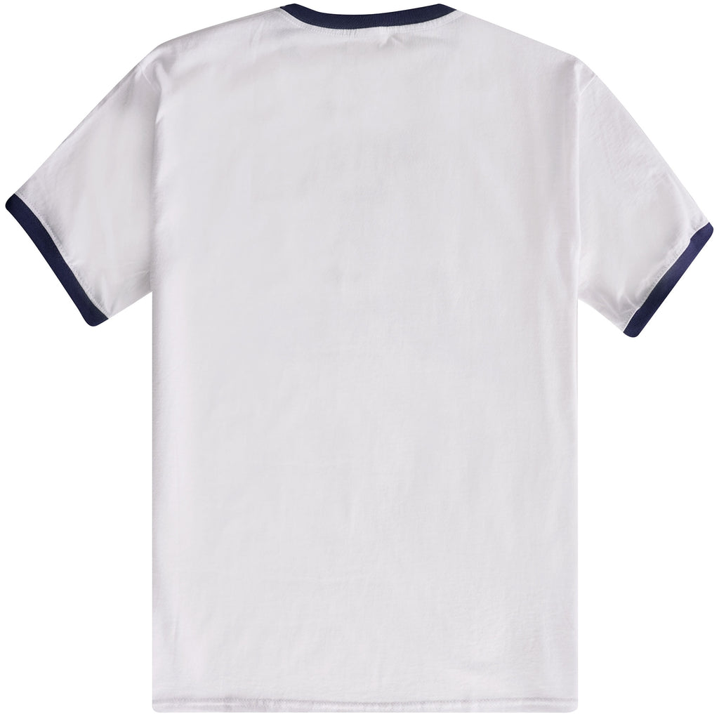 Lois Jeans Ringer Logo T-Shirt - White/Navy