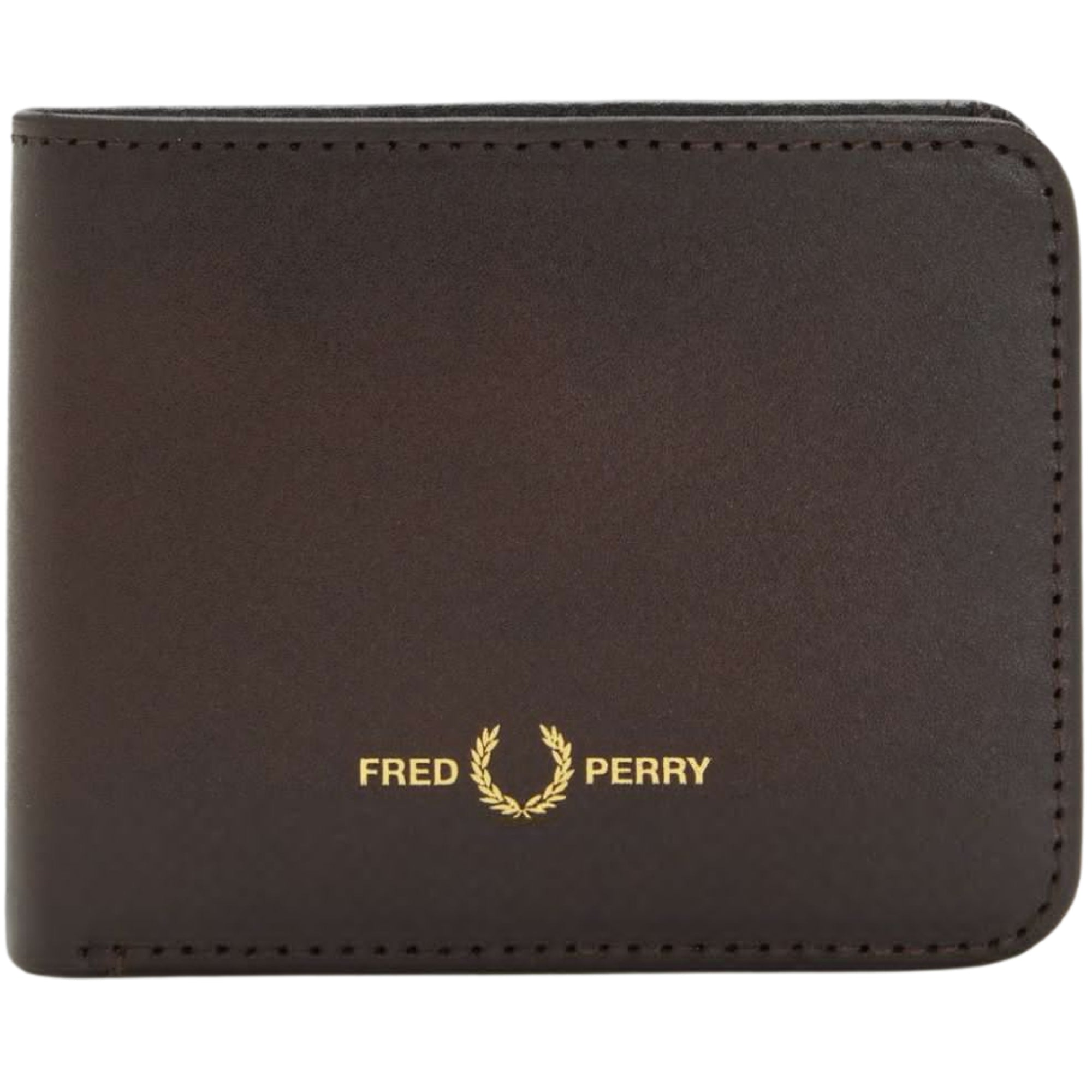 Fred Perry Burnished Leather Billfold Wallet - Oxblood